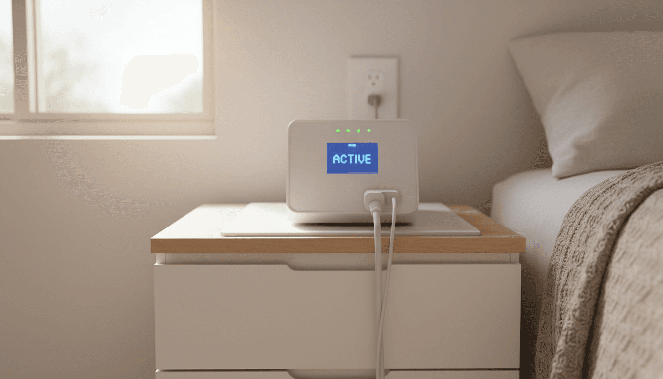 Medical device powered continuously by Blackout Hub system