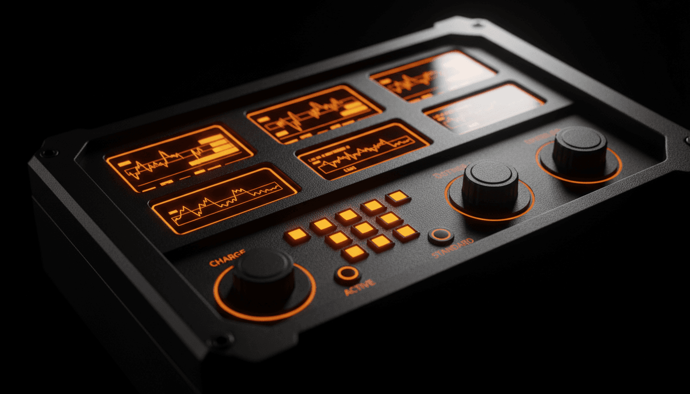 Close-up of Vanguard Blackout Hub digital control interface with status indicators