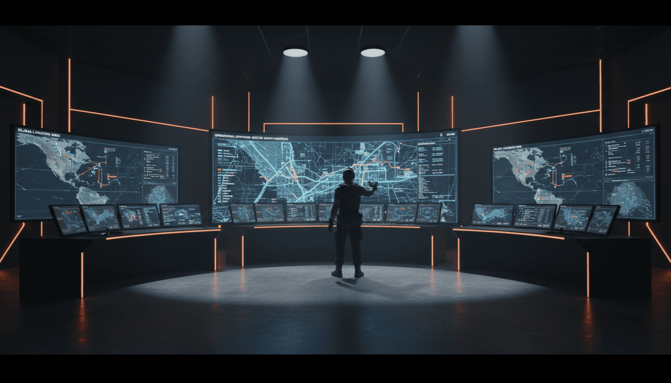 Vanguard Prep & Provision logistics dispatch center with real-time monitoring