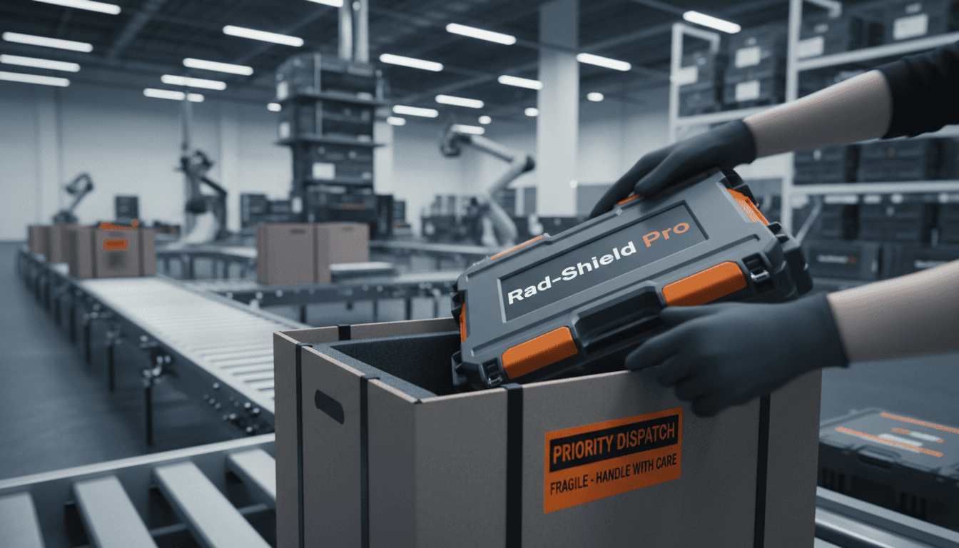 Rad-Shield Pro package prepared for priority dispatch